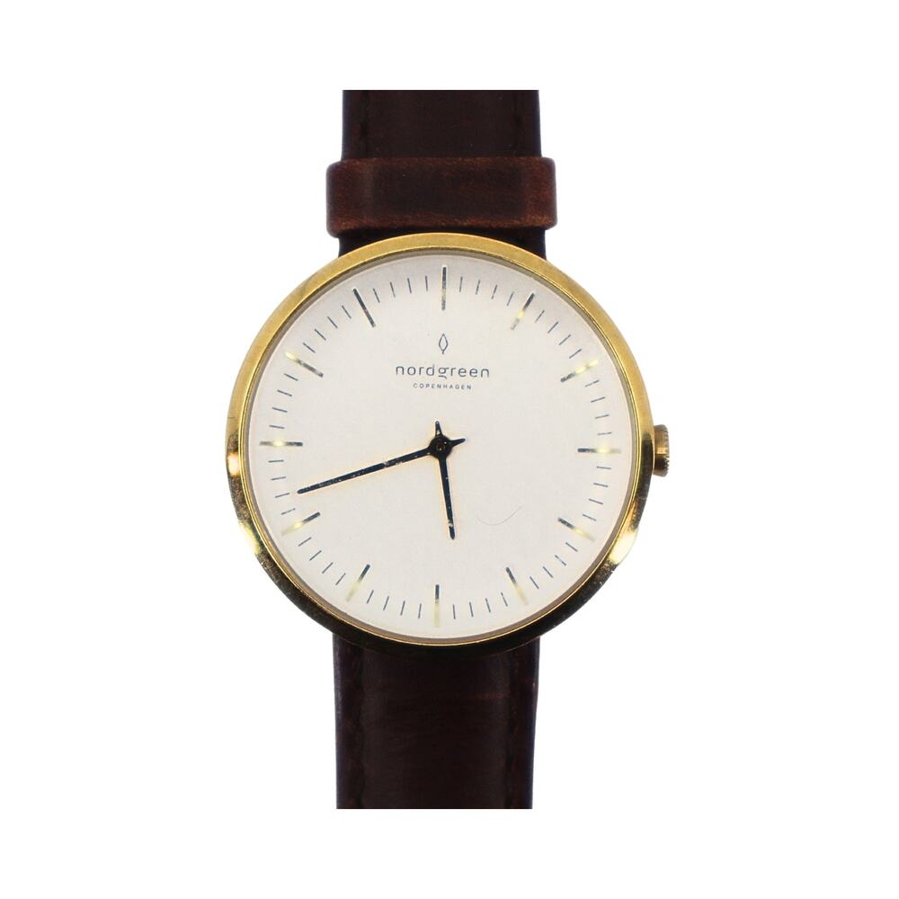 Native 32mm Women's Slim Watch - White & Brown